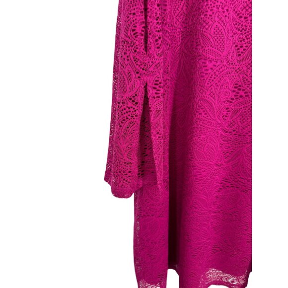 Any Wear by Catherines 3/4 Sleeve Lace Overlay Tunic Size 3X - Picture 7 of 9